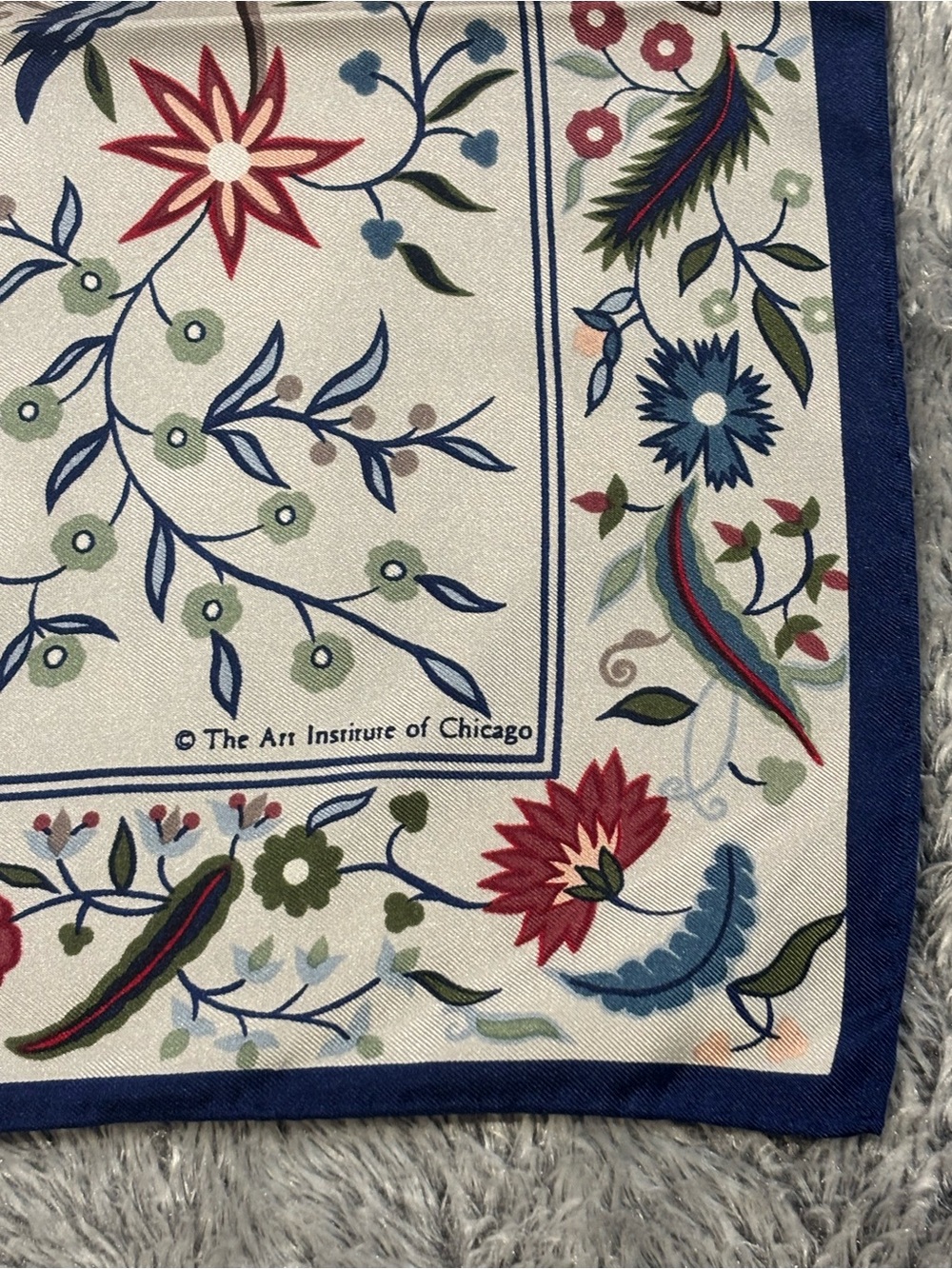 Floral Silk Scarf from Art Institute of Chicago 31” Multi Colored Flowers